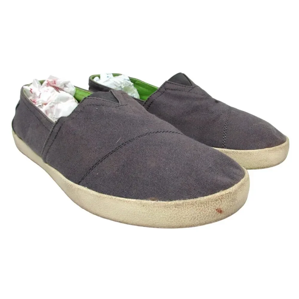 Tom's men's size 13 gray grey loafers sneakers comfort shoes